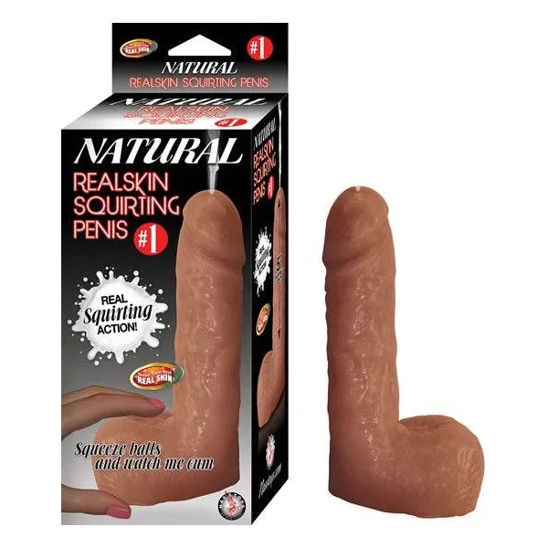 #1 Natural Realskin Squirting Penis – Brown