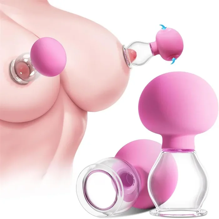 1 Pair Nipple Sucker Toys BDSM Stimulator for Sensual Play, Nipple Correction