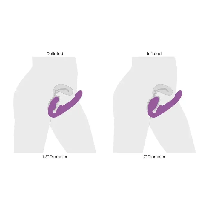 10x Ergo- Fit G-Pulse Inflatable and Vibrating Strapless Strap- on – Purple