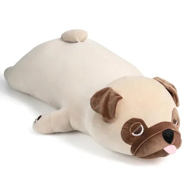15″ Weighted Pug Stuffed Animals Small Weighted Pug Pillow Toy For Kids & A
