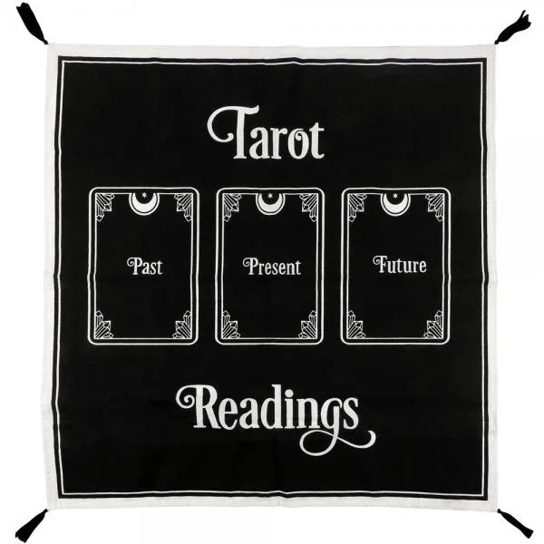 3-Card Tarot Spread Altar Cloth – Black