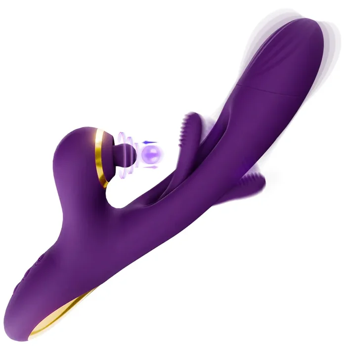 3 in 1 G Spot Vibrators with 7 Tapping, 7 Vibrating & 7 Flapping Patterns