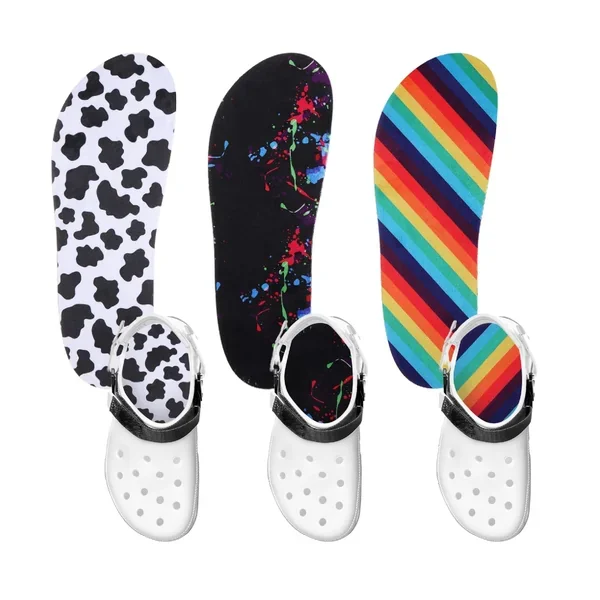 3 Pairs Shoe Insole for Clog Garden Shoe Colorful Liner Floral Washable Barefoot Insert