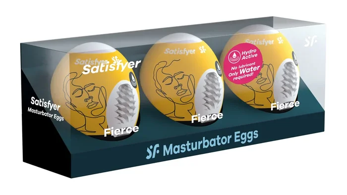 3 Pc Set Masturbator Egg – Fierce – Yellow