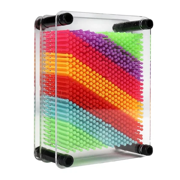 3D Pin Art Toy, Size 3.75” X 5” Unique Metal 3D Pin Art Board Impression Toy F