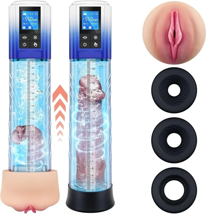 4 In 1 Penis Enlargement Extend Pump Masturbator With Mini Pocket Pussy