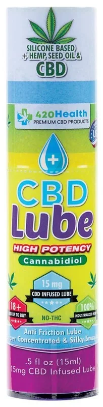 420 Health CBD Lube – 0.5 oz Super Concentrated Silicone Lubricant with Cannabidiol and Hemp Seed Oil