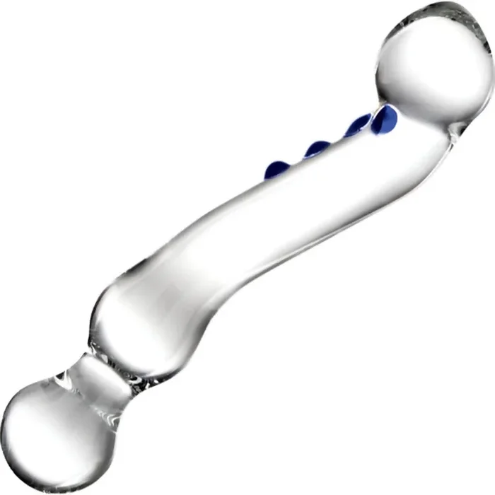 6″ Textured G-Spot Glass Dildo