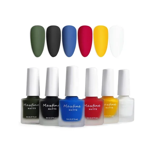 6 Colors Matte Nail Polish Set Fog Effect Matte Finish | Nail Art 8ml / Bottle -#D