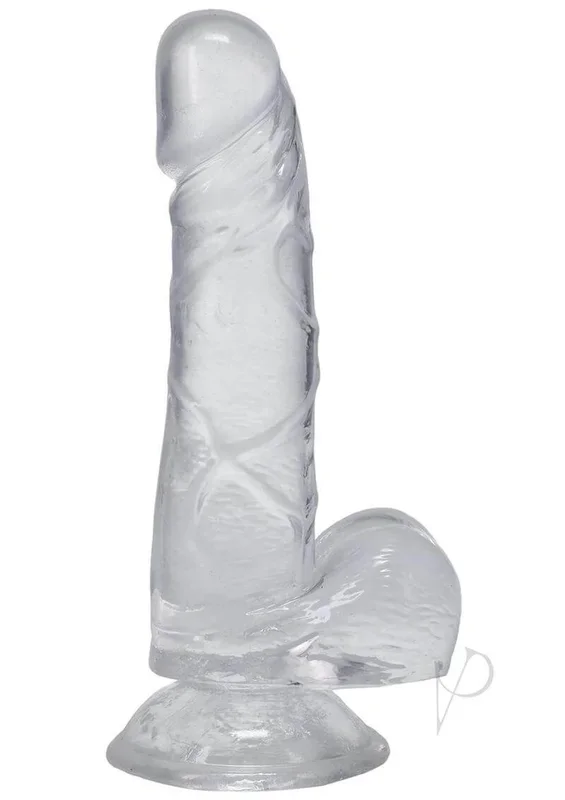 6-Inch Clear Realistic Dong with Balls for Ultimate Pleasure