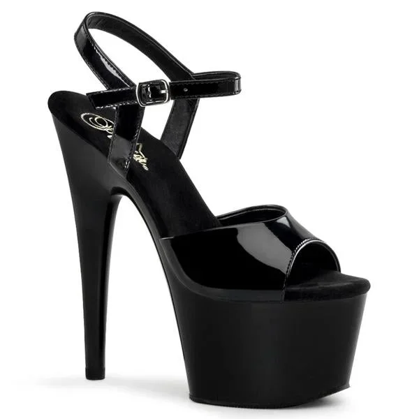 7″ Adore Stiletto with Strap – Black –