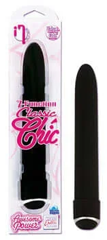 7 Function Classic Chic 6-Inch Black Vibrator – Discreet and Powerful Pleasure