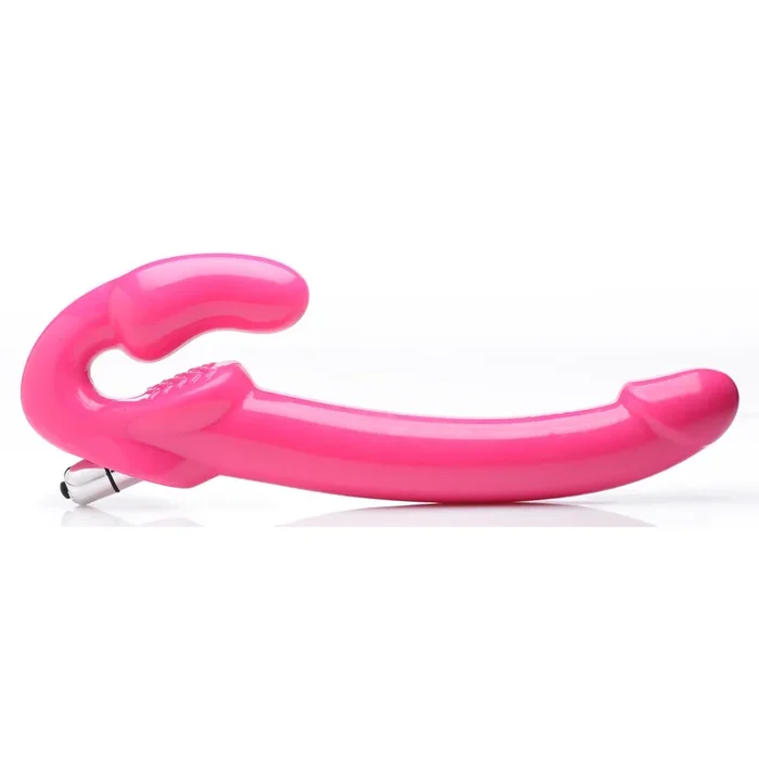 7X Revolver Slim 8 Inch Vibrating Strapless Strap-on – Pink