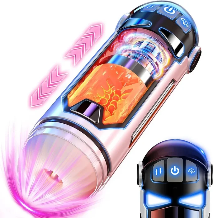 AAVibe Automated Male Sex Toy 4 Thrust Modes, 3D Sleeve, Heating. Hands-Free Pleasure for Men