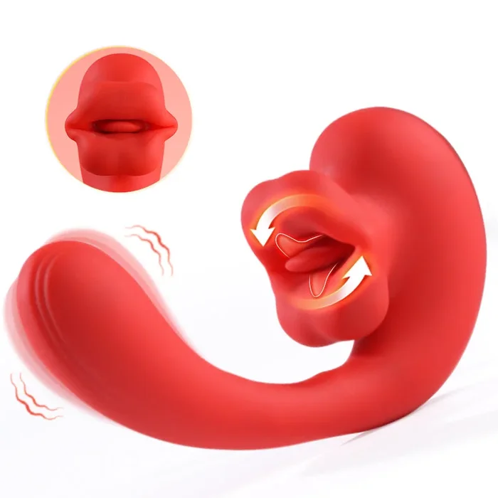 Acmejoy – Tongue Licking Vibrator with 10 Biting Clitoral Stimulators
