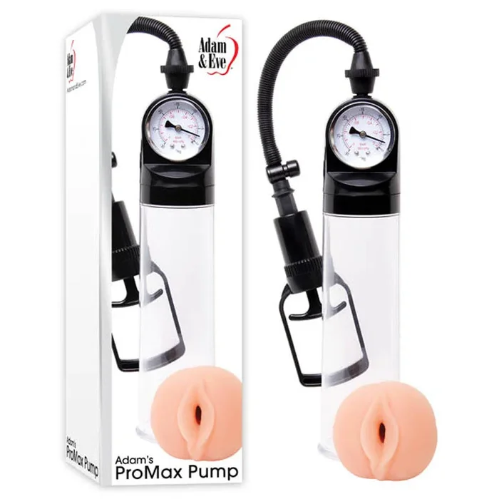Adam & Eve Adam’s Promax Pump – Clear Penis Pump with Masturbator Sleeve