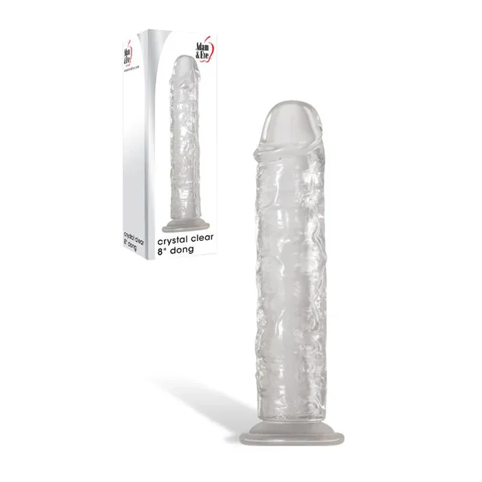 Adam & Eve Crystal Clear 8” Dong – Clear 20.3 cm Dong
