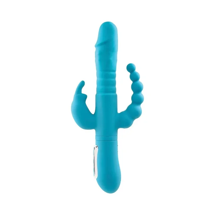Adam & Eve Eve’s Thrusting Triple Joy Rabbit – Teal