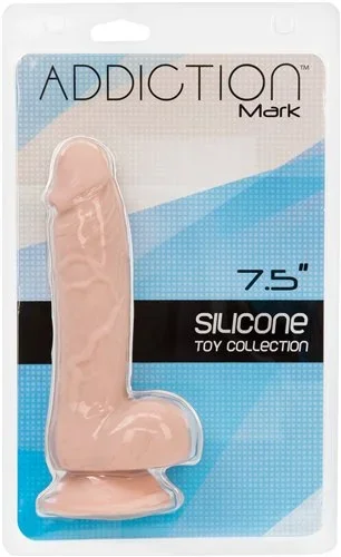 Addiction 100% Silicone Mark 7.5 inches Beige *