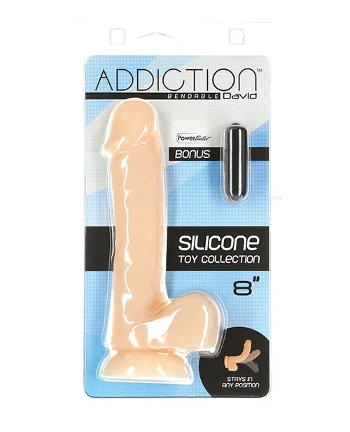 Addiction David 8″ Bendable Dong – Flesh