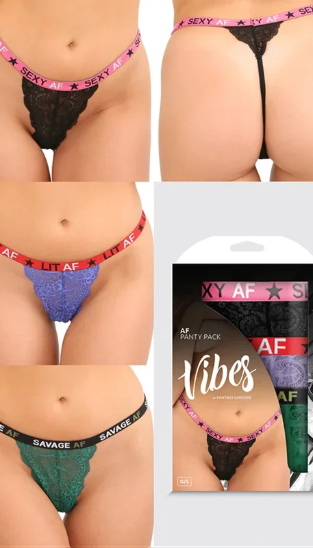 AF Thong Panty Pack – Set of 3!