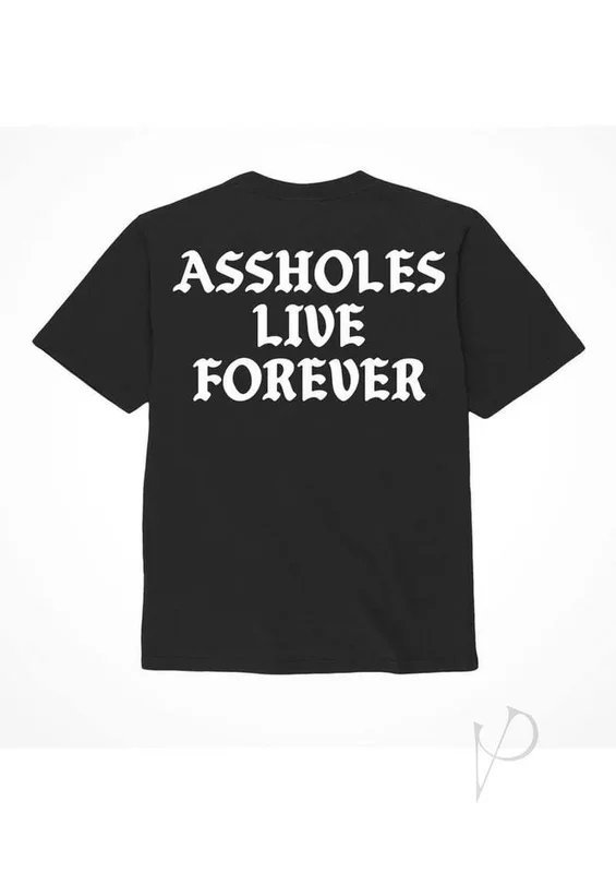 Alf Assholes Live Forever Tshirt Large Black