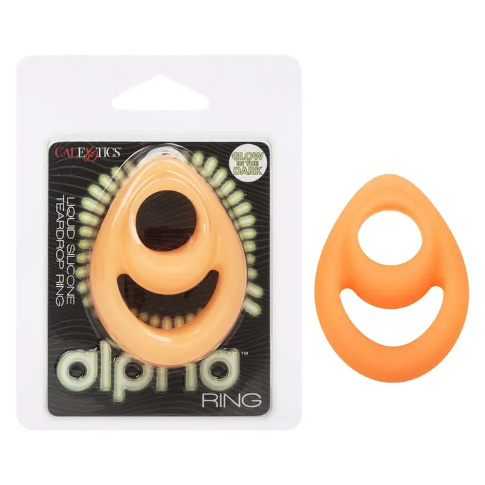 Alpha Glow-In-The-Dark Liquid Silicone Teardrop Ring | Premium Stamina Enhancer