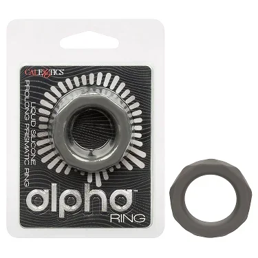 Alpha Liquid Silicone Prolong Prismatic Ring Gray 1 Inch Diameter Stretchy Durable Silicone