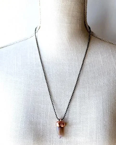 Amethyst Crystal Lil’ Pecker Penis Necklace