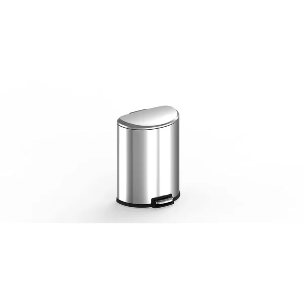 Amz-Sot-50-3 Step-On Trashcan, 13.2 Gal, Stainless Steel