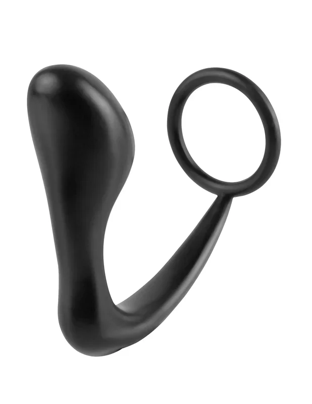 Anal Fantasy Collection Ass Gasm (Black) – Stretchy Silicone Cockring Plug