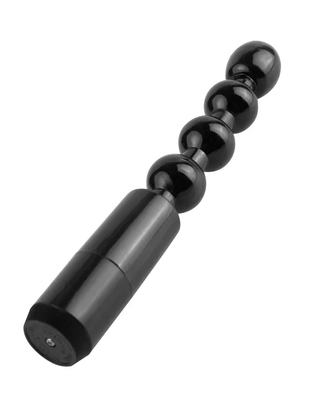 Anal Fantasy Power Beads Black Flexible Vibrating Anal Toy