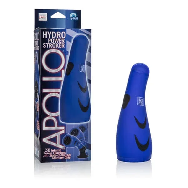Apollo Hydro Power Stroker Blue – Waterproof Vibrating Pleasure Stroker