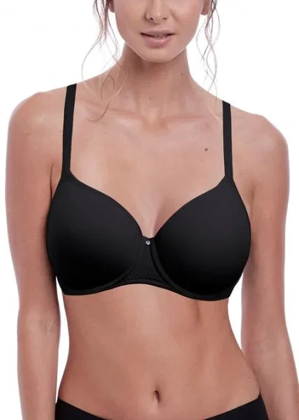 Aura Underwire Moulded T-Shirt Bra – Black –