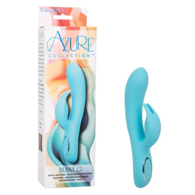 Azure Collection™ Bunny G – Dual Motor Vibrator | 12 Functions, Dual Flickering Teasers