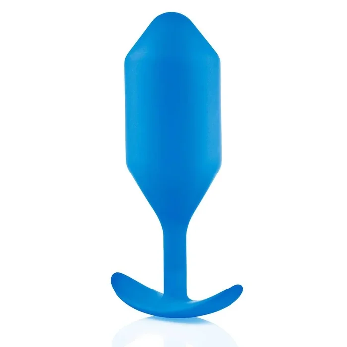 b-Vibe Snug Plug 5 Weighted Silicone Butt Plug Blue
