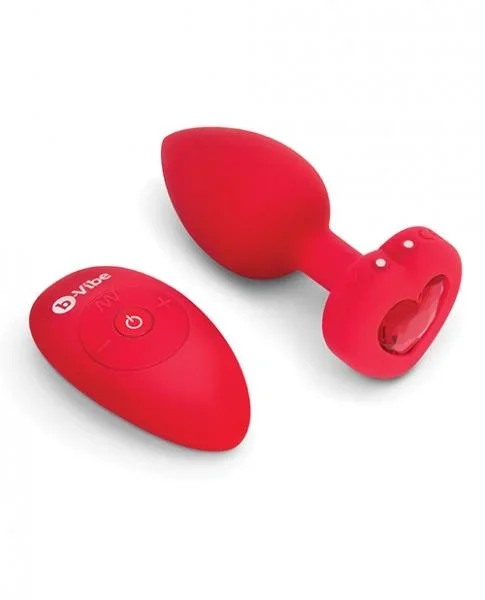 B-Vibe Vibrating Heart Plug Red – Medium/Large