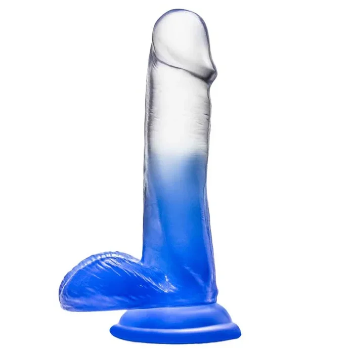 B Yours Stella Blue Realistic 6.25″ Dildo with Balls and Suction Cup Base