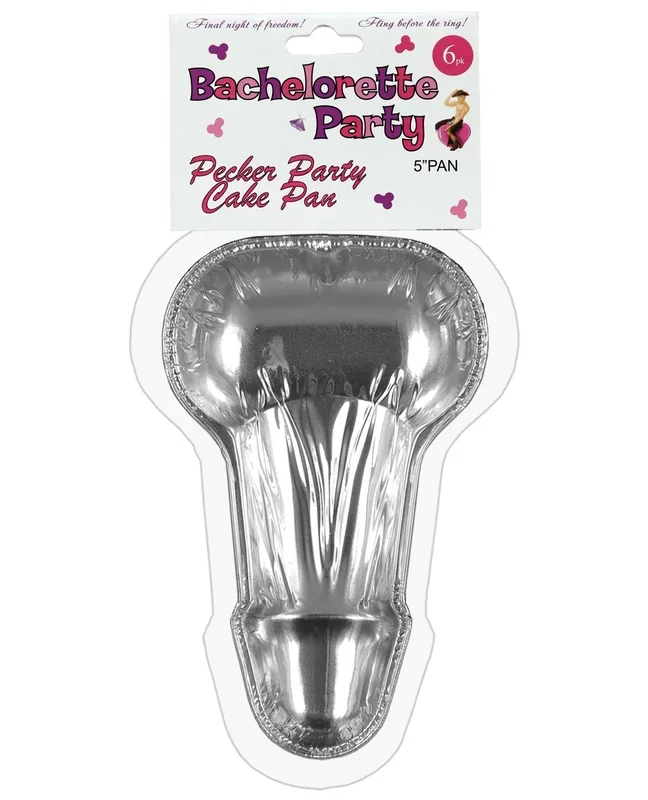 Bachelorette Party Disposable Phallic Cake Pans 5 Inch Pack Of 6