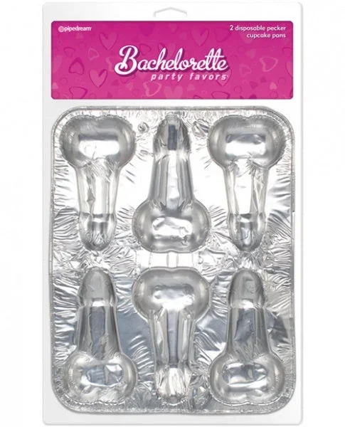 Bachelorette Party Favors Disposable Pecker Cup Cake Pans – Pack of 2