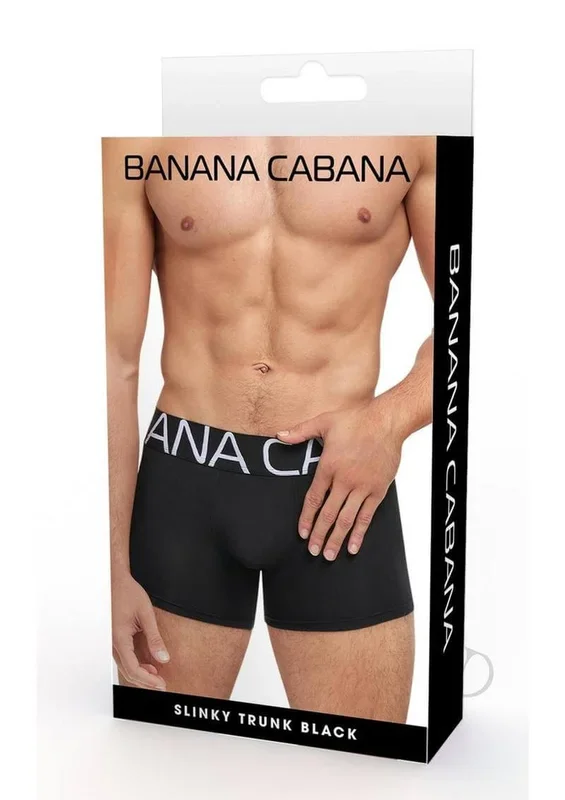 Banana Cabana Slinky Trunks Black M L