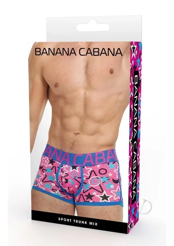 Banana Cabana Sport Trunks Mix Small Medium