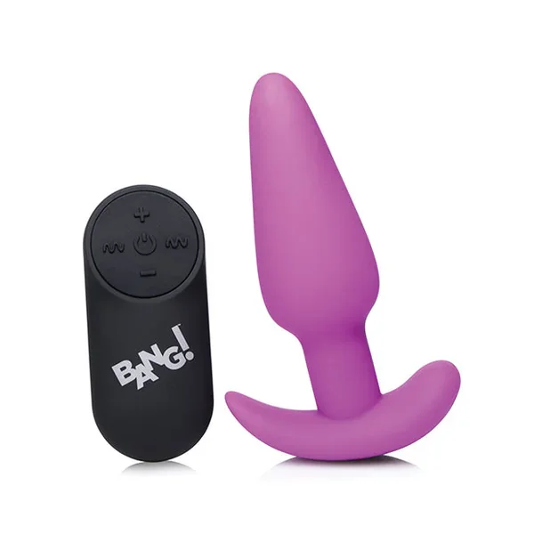 Bang! 21X Vibrating Silicone Butt Plug w/Remote