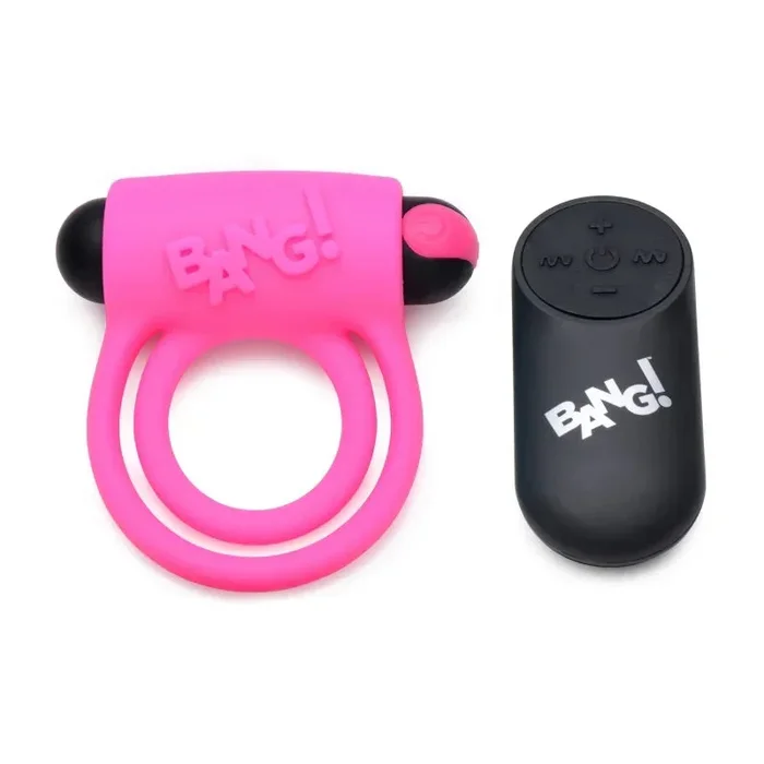 Bang – Silicone Cock Ring and Bullet With Remote Control – Pink