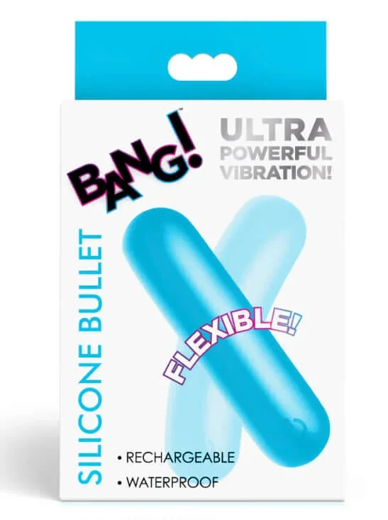 Bang Flexible Silicone Bullet Vibrator Blue