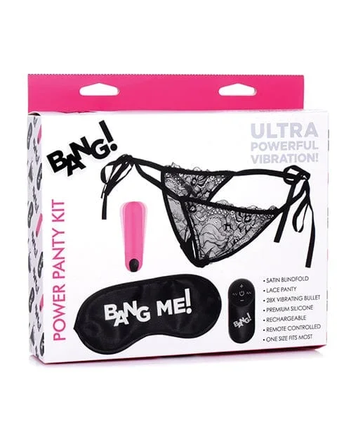 Bang! Power Panty & Blindfold Kit – Pink