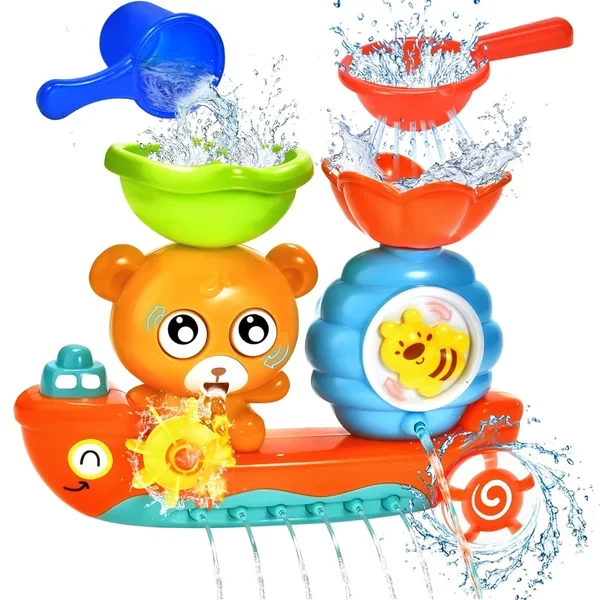 Bath Toys For Toddlers 1 3 Kids Bathtub Toy Bear Water Tub Toys For Shower