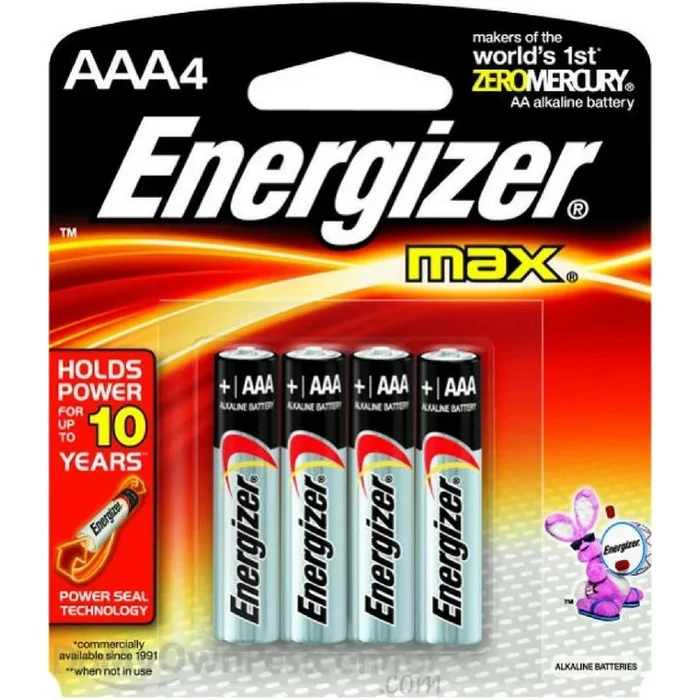 Batteries – Energizer – AAA 4 Pak