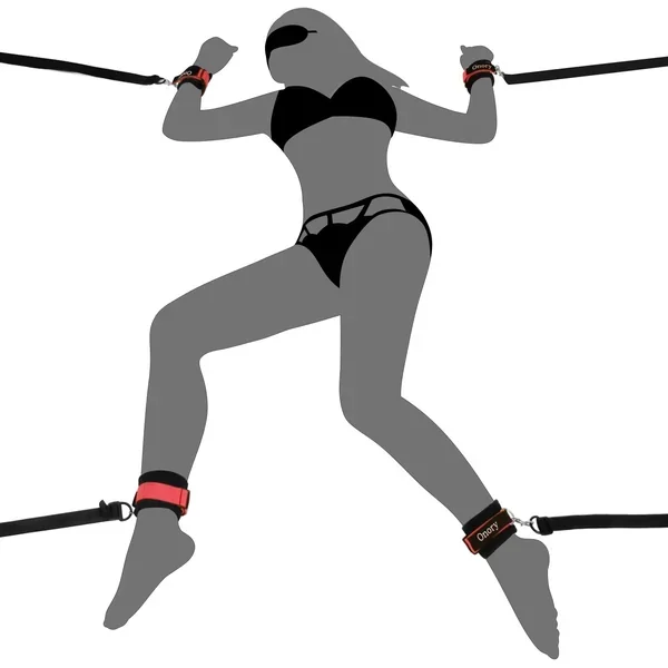 BDSM Restraint Kit with Eye Mask, Hand & Ankle Cuffs, Straps & Rope for Couples