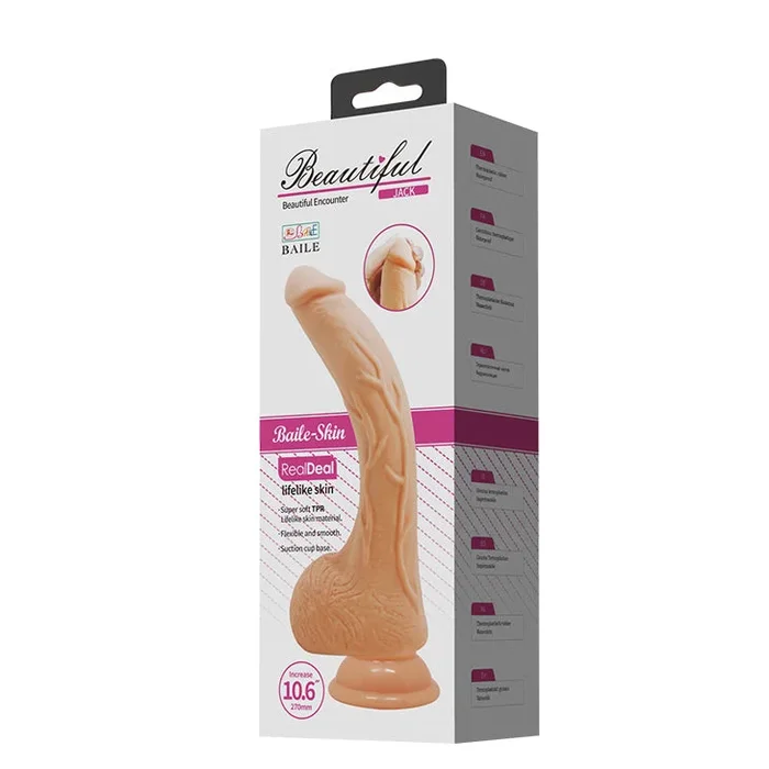Beautiful Encounter Jack 10.6” G-Spot Curved with Suction Base Dildo
